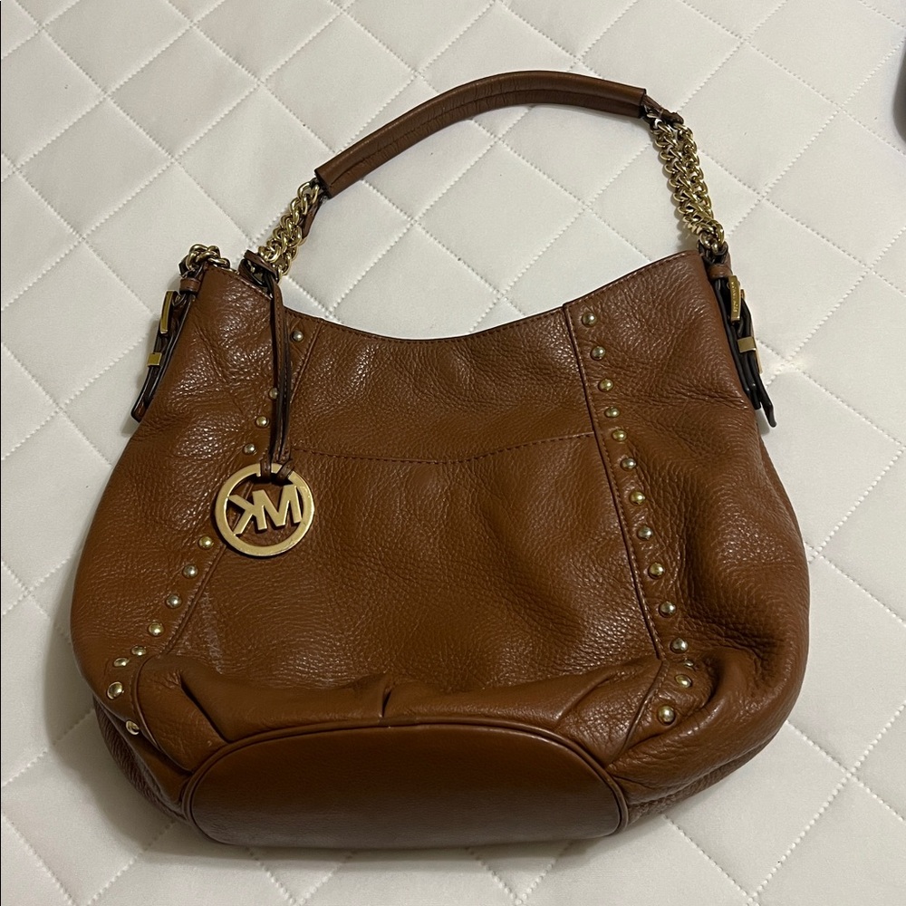 Michael Kors Tan Leather Shoulder Bag